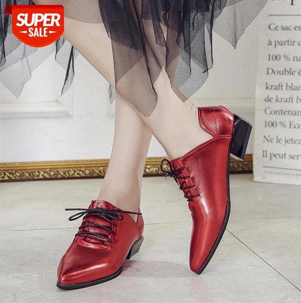 women red leather shoes fashion pointed toe pu lady low heel shoes loafers lace-up office female moccasins #xw9n
women red leather shoes fashion pointed toe pu lady low heel shoes loafers lace-up office female moccasins #xw9n