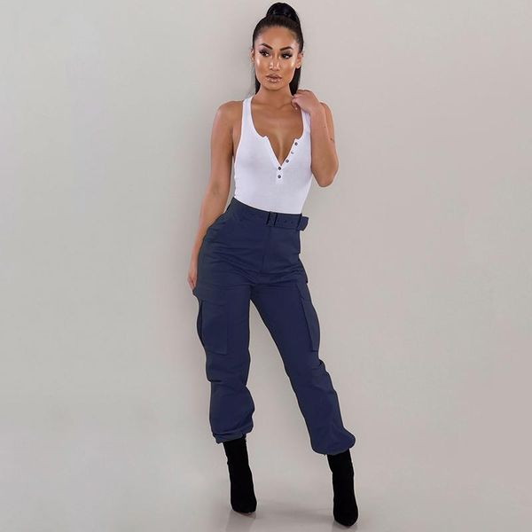 women's pants & capris brand women casual loose high waist military combat trouser ladies cargo girls pockets army trousers autumn wear, Black;white
women's pants & capris brand women casual loose high waist military combat trouser ladies cargo girls pockets army trousers autumn wear, Black;white