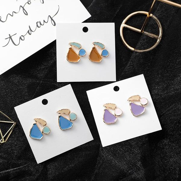 stud 2021 design fashion jewelry personality stitching colorful drip oil earrings summer style for girls gift woman, Golden;silver
stud 2021 design fashion jewelry personality stitching colorful drip oil earrings summer style for girls gift woman, Golden;silver