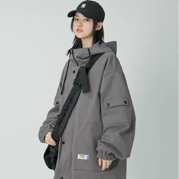 women's jackets autumn coat female harajuku bf windproof all-match hooded jacket streetwear bomber women oversized coats, Black;brown
women's jackets autumn coat female harajuku bf windproof all-match hooded jacket streetwear bomber women oversized coats, Black;brown