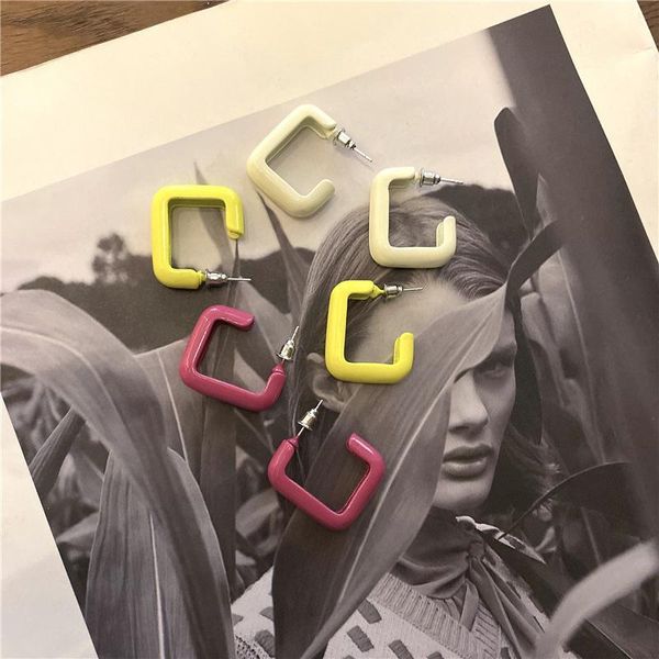 hoop & huggie aomu vintage multicolor acrylic c-shaped earrings smooth irregular geometric small for women party accessories, Golden;silver
hoop & huggie aomu vintage multicolor acrylic c-shaped earrings smooth irregular geometric small for women party accessories, Golden;silver