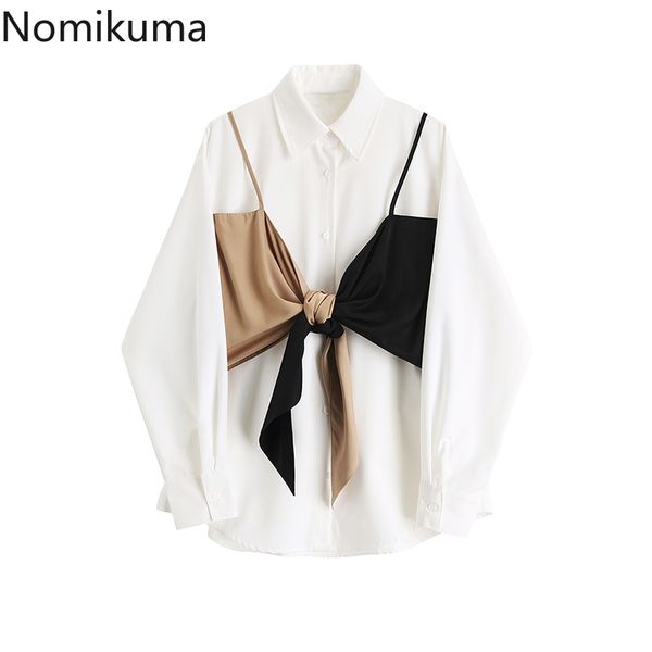 nomikuma korean hit color bow tie fake two pieces blouse causal long sleeve women spring elegant blusas shirt 6f663 210427, White
nomikuma korean hit color bow tie fake two pieces blouse causal long sleeve women spring elegant blusas shirt 6f663 210427, White
