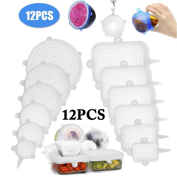 kitchen storage & organization 6/12pcs silicone cover universal lids for cookware bowl pot reusable stretch accessories
kitchen storage & organization 6/12pcs silicone cover universal lids for cookware bowl pot reusable stretch accessories