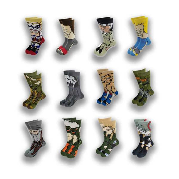 men's socks cartoon and animation ffashion trend men women autumn winter street style middle tub, Black
men's socks cartoon and animation ffashion trend men women autumn winter street style middle tub, Black
