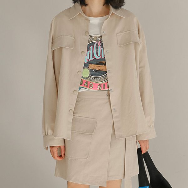 korean female fashion jacket in autumn unique chic + skirt of women's clothes spring, Black
korean female fashion jacket in autumn unique chic + skirt of women's clothes spring, Black