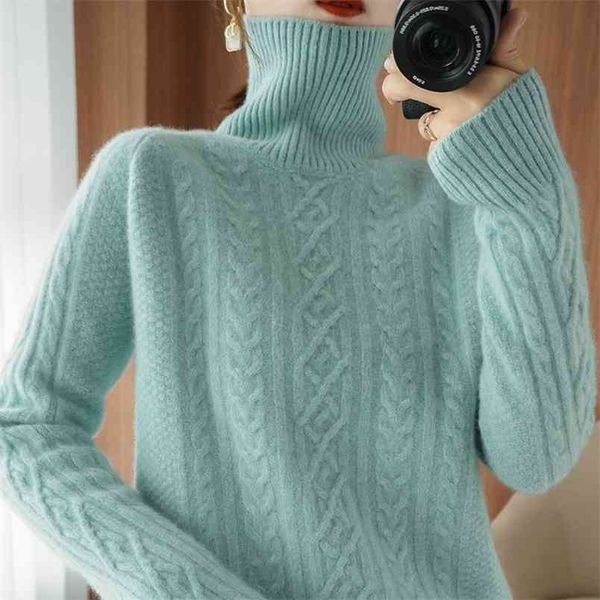 cashmere sweater women turtleneck lazy wind warm knit fashion casual 210427, White;black
cashmere sweater women turtleneck lazy wind warm knit fashion casual 210427, White;black