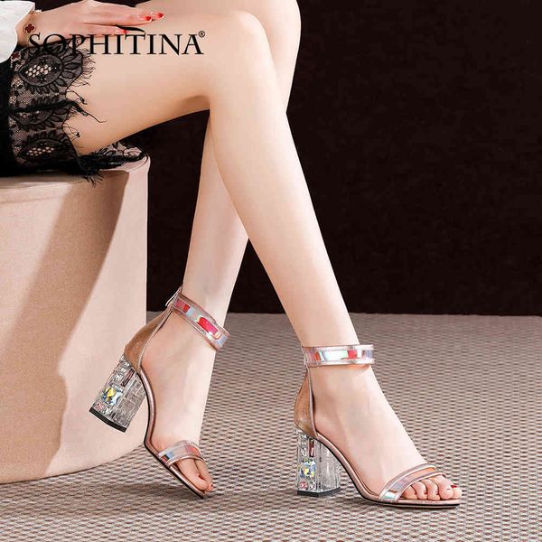 sophitina sandals women fashion word dand open toe thick heel crystal gem zipper women's sandals party shoes women so516 210513, Black
sophitina sandals women fashion word dand open toe thick heel crystal gem zipper women's sandals party shoes women so516 210513, Black