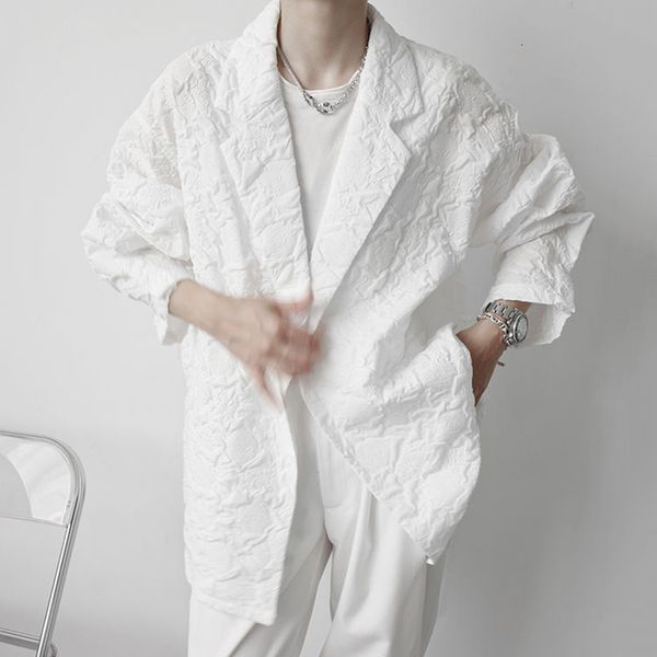 menswear korean style fashion thin blazer men's autumn 2021 new loose notched double breasted long sleeve suit coat 9y0502, White;black
menswear korean style fashion thin blazer men's autumn 2021 new loose notched double breasted long sleeve suit coat 9y0502, White;black