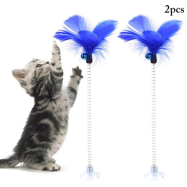 cat toys 2pcs feather teaser toy suction cup spring bell training pet stick premium supplies 32cm height
cat toys 2pcs feather teaser toy suction cup spring bell training pet stick premium supplies 32cm height