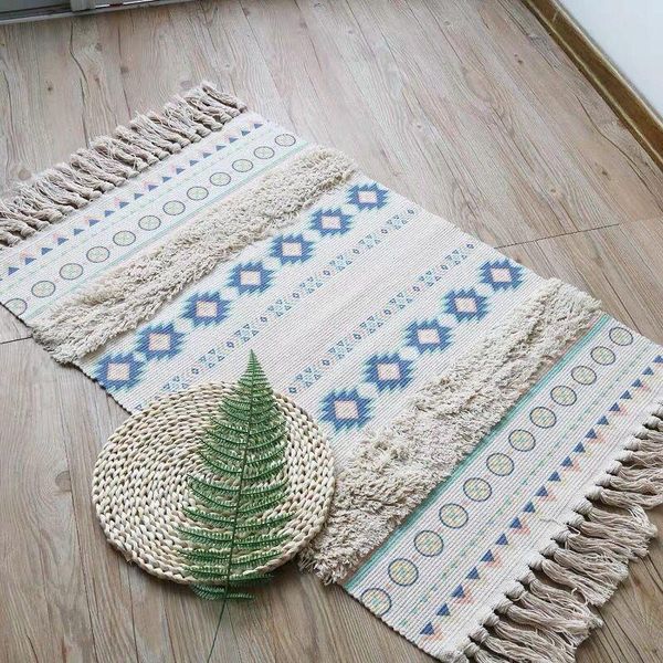 retro bohemian tufted carpet hand woven cotton linen rug bedside geometric decor living mat bedroom room home floor carpets
retro bohemian tufted carpet hand woven cotton linen rug bedside geometric decor living mat bedroom room home floor carpets