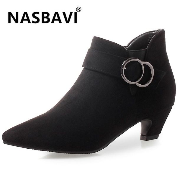 boots 2021 fashion comfortable women cat heel ankle boot zipper pointed bootie 5cm high buckle autumn and winter, Black
boots 2021 fashion comfortable women cat heel ankle boot zipper pointed bootie 5cm high buckle autumn and winter, Black