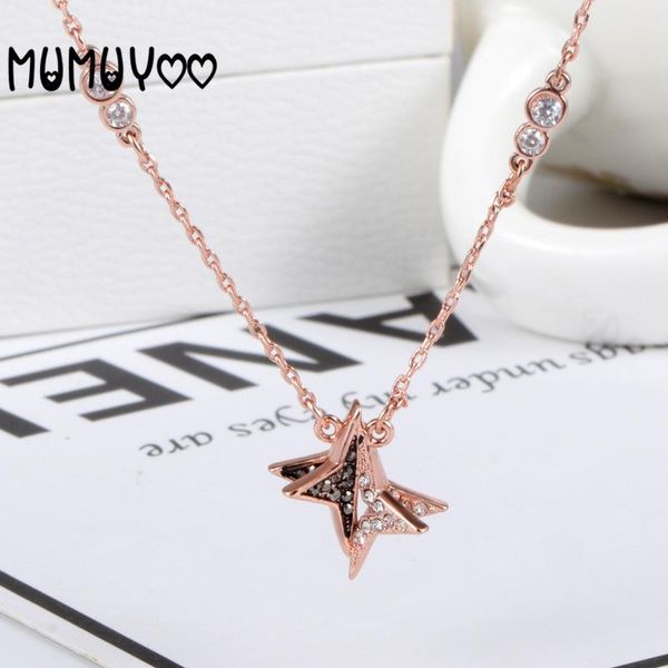 pendant necklaces fashion jewelry swa, charm halve star symbol black and white crystal women's necklace clavicle chain, Silver
pendant necklaces fashion jewelry swa, charm halve star symbol black and white crystal women's necklace clavicle chain, Silver