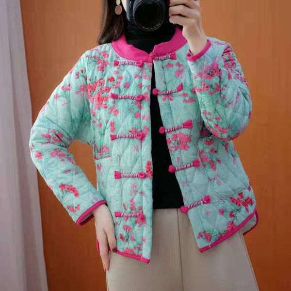 women's wool & blends arrival winter arts style women casual vintga print single breasted coat all-matched cotton o-neck w151 gzf5, Black
women's wool & blends arrival winter arts style women casual vintga print single breasted coat all-matched cotton o-neck w151 gzf5, Black