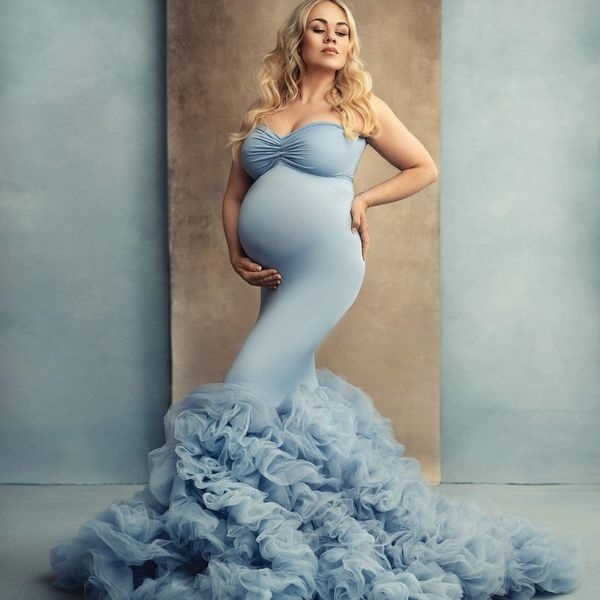 sweetheart mermaid prom dresses for pregnant women plus size ruffles sweep train evening dress female pshoot maternity gowns, Black
sweetheart mermaid prom dresses for pregnant women plus size ruffles sweep train evening dress female pshoot maternity gowns, Black