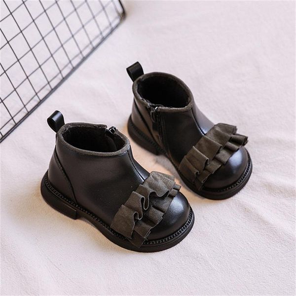 boots 2021 autumn baby shoes leather ruffle cute girls princess rubber sole fashion toddler kids 15-25, Black;grey
boots 2021 autumn baby shoes leather ruffle cute girls princess rubber sole fashion toddler kids 15-25, Black;grey