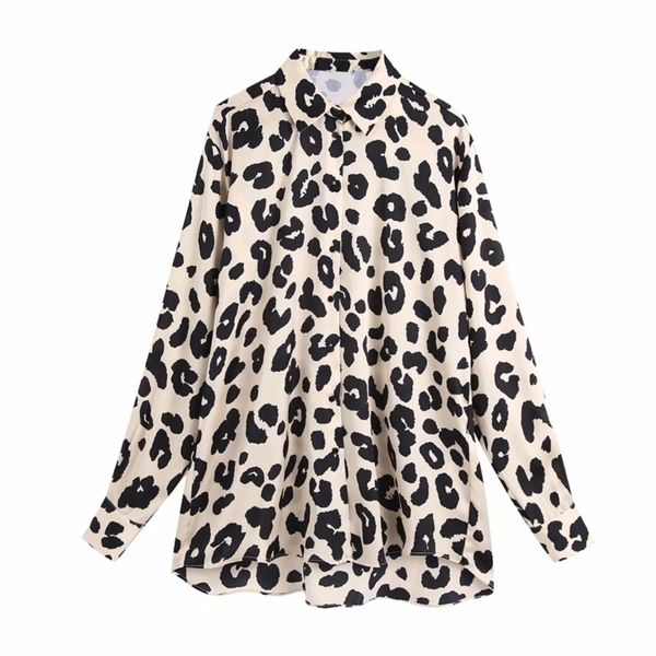 women leopard print turndown collar satin shirt female long sleeve blouse casual lady loose blusas s8160 210730, White
women leopard print turndown collar satin shirt female long sleeve blouse casual lady loose blusas s8160 210730, White