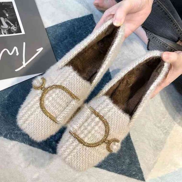 fur shoes women's flat sole single shoes versatile mink wool cotton scoop shoes with plush bean, Black
fur shoes women's flat sole single shoes versatile mink wool cotton scoop shoes with plush bean, Black