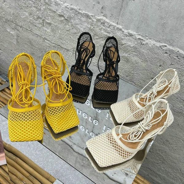 dress shoes mesh pumps sandals female square toe high heel lace up cross-tied stiletto hollow, Black
dress shoes mesh pumps sandals female square toe high heel lace up cross-tied stiletto hollow, Black