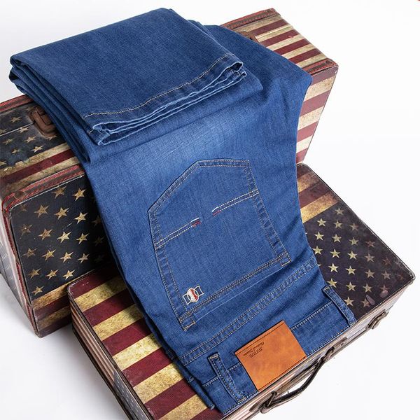 men's jeans summer light blue thin lyocell fabric business casual stretch jean trousers male brand pants40 42 44 46
men's jeans summer light blue thin lyocell fabric business casual stretch jean trousers male brand pants40 42 44 46