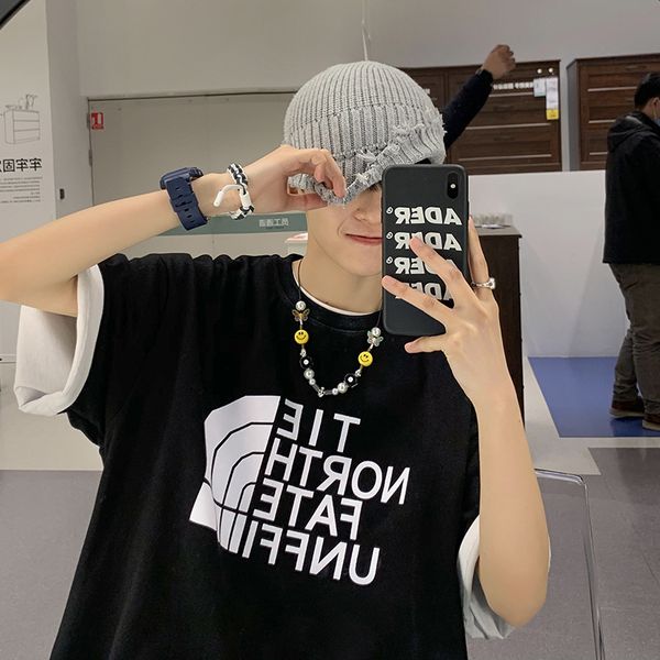 summer ins korean fashion lovers' round ne t shirt women's neutral bf youth short sleeve top, White;black
summer ins korean fashion lovers' round ne t shirt women's neutral bf youth short sleeve top, White;black