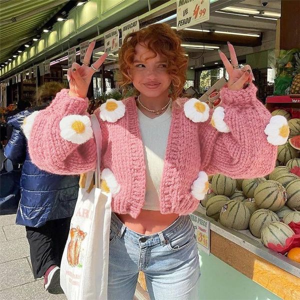 women's knits & tees e-girl knitted cardigan sweater women y2k pink floral 90s long balloon sleeves coat knitwear autumn winter fashion, White
women's knits & tees e-girl knitted cardigan sweater women y2k pink floral 90s long balloon sleeves coat knitwear autumn winter fashion, White