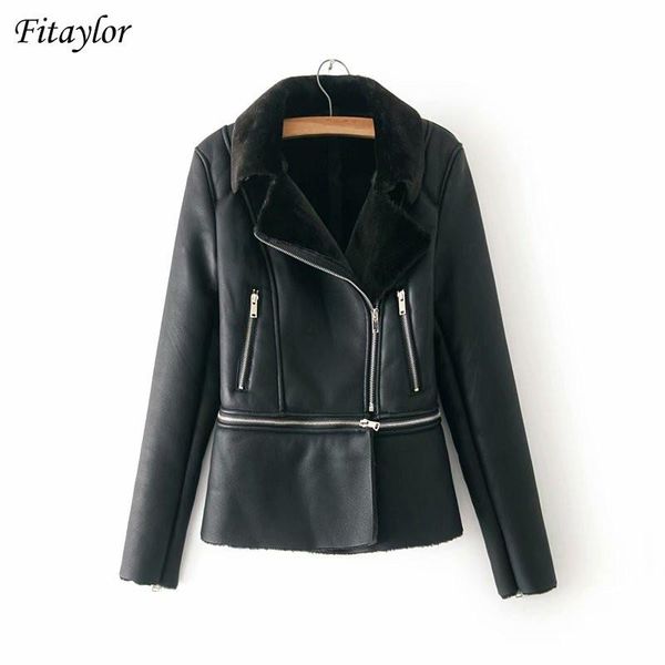 women's leather & faux winter women thicken lamb fur jackets motorcycle zipper hem detachable outerwear sheepskin coats, Black
women's leather & faux winter women thicken lamb fur jackets motorcycle zipper hem detachable outerwear sheepskin coats, Black