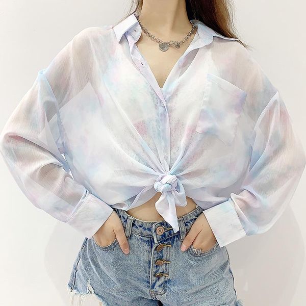 women's blouses & shirts korea 2021 summer mesh french temperament clothes loose sunscreen long sleeve chiffon shirt blouse ancz, White
women's blouses & shirts korea 2021 summer mesh french temperament clothes loose sunscreen long sleeve chiffon shirt blouse ancz, White