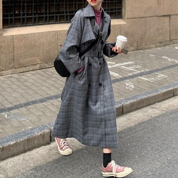 women's trench coats women autumn fall long plaid 2021 vintage tassel overcoat casual streetwear plus size office ladies outwear, Tan;black
women's trench coats women autumn fall long plaid 2021 vintage tassel overcoat casual streetwear plus size office ladies outwear, Tan;black