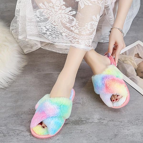 slippers winter women house cross faux fur ins fashion warm shoes indoor cotton thickened leak-toe slides, Black
slippers winter women house cross faux fur ins fashion warm shoes indoor cotton thickened leak-toe slides, Black