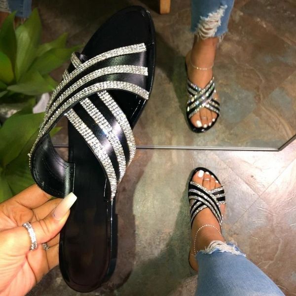 women sandals flat casual jelly shoes transparent slippers biling crystal summer outdoor rhinestones ladies, Black
women sandals flat casual jelly shoes transparent slippers biling crystal summer outdoor rhinestones ladies, Black