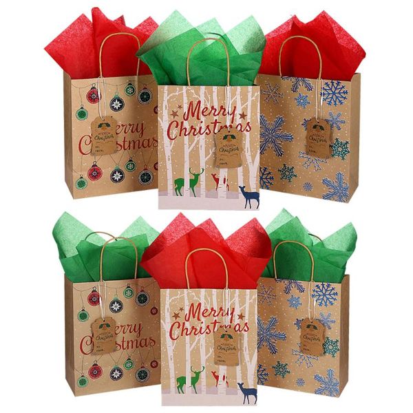 gift wrap pretyzoom 6pcs christmas kraft paper bags portable thicken with carry handle xmas goody assorted
gift wrap pretyzoom 6pcs christmas kraft paper bags portable thicken with carry handle xmas goody assorted