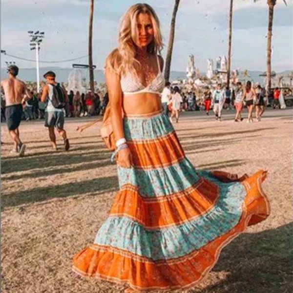 summer fashion hippie stitching bohemian womens skirts floral print beach long high elastic waist a line boho animal maxi femme, Black
summer fashion hippie stitching bohemian womens skirts floral print beach long high elastic waist a line boho animal maxi femme, Black