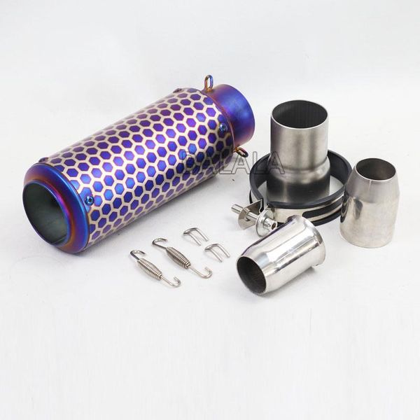 motorcycle exhaust system 60mm inlet universal stainless steel modify motorcross muffler with db killer purple grid style scooter pipe
motorcycle exhaust system 60mm inlet universal stainless steel modify motorcross muffler with db killer purple grid style scooter pipe