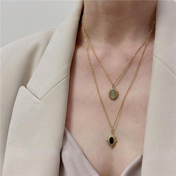 pendant necklaces vsnow vintage multiple oval starburst waterdrop coin for women gold thin chain titanium steel necklace jewelry, Silver
pendant necklaces vsnow vintage multiple oval starburst waterdrop coin for women gold thin chain titanium steel necklace jewelry, Silver