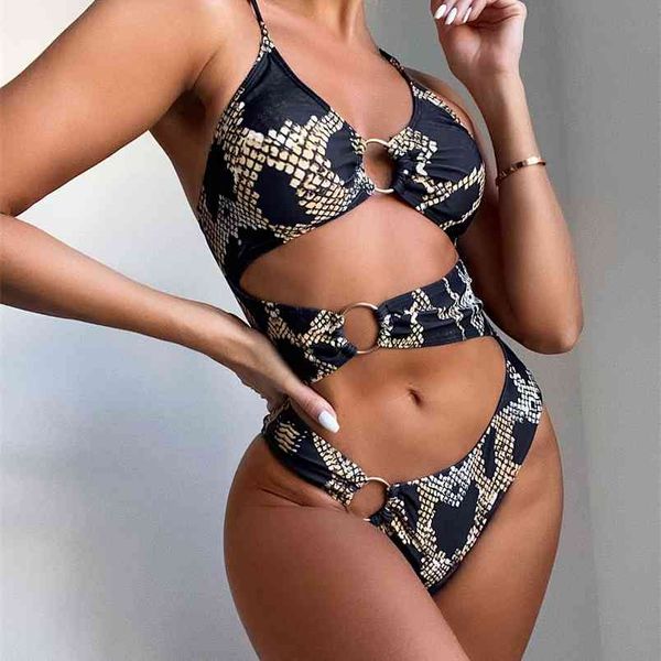 snakeskin printed metal ring hollow out sports push-up bikini summer sling backless beach for woman party 210604, White;black
snakeskin printed metal ring hollow out sports push-up bikini summer sling backless beach for woman party 210604, White;black
