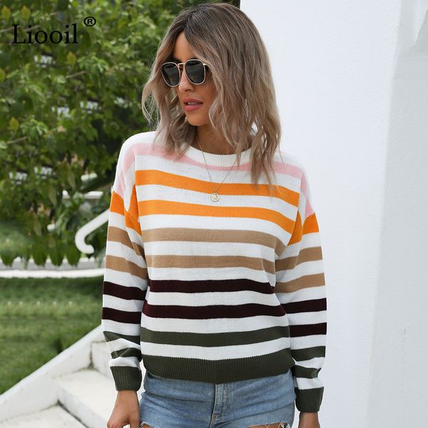 knits patchwork striped knit sweater women color block long sleeve o neck female autumn winter pullovers and jumpers, White
knits patchwork striped knit sweater women color block long sleeve o neck female autumn winter pullovers and jumpers, White