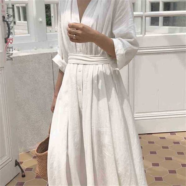 summer dress solid color v-neck bandage waist long dresses women korea loose slim simple clothes pd943 210526, Black;gray
summer dress solid color v-neck bandage waist long dresses women korea loose slim simple clothes pd943 210526, Black;gray
