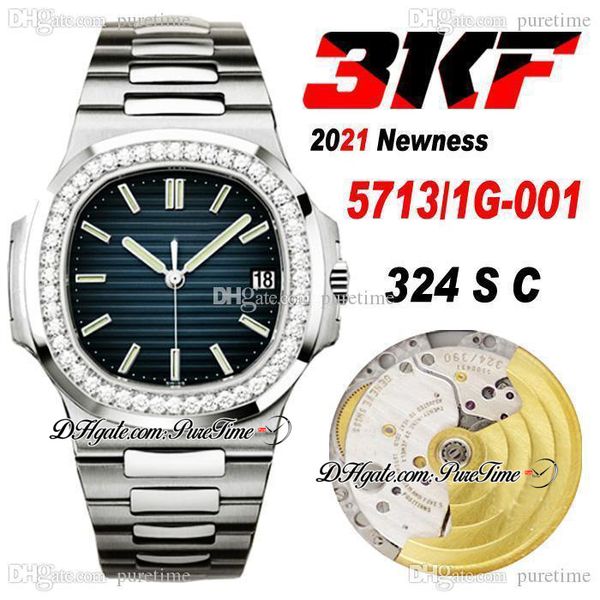 2021 newness 3kf 5713g/001 a324sc automatic mens watch diamonds d-blue texture dial stainless steel bracelet watches super edition puretime, Slivery;brown
2021 newness 3kf 5713g/001 a324sc automatic mens watch diamonds d-blue texture dial stainless steel bracelet watches super edition puretime, Slivery;brown