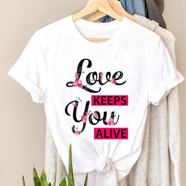 women love letter with flower floral t-shirt short sleeve graphic t shirts womens shirt print t-shirts tee stylish style female clothes, White
women love letter with flower floral t-shirt short sleeve graphic t shirts womens shirt print t-shirts tee stylish style female clothes, White