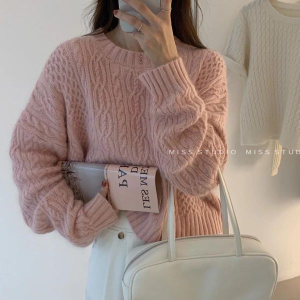 women's sweaters 2021 women sweater pullover female knitting overszie long sleeve loose elegant knitted thick outerwear womens winter, White;black
women's sweaters 2021 women sweater pullover female knitting overszie long sleeve loose elegant knitted thick outerwear womens winter, White;black