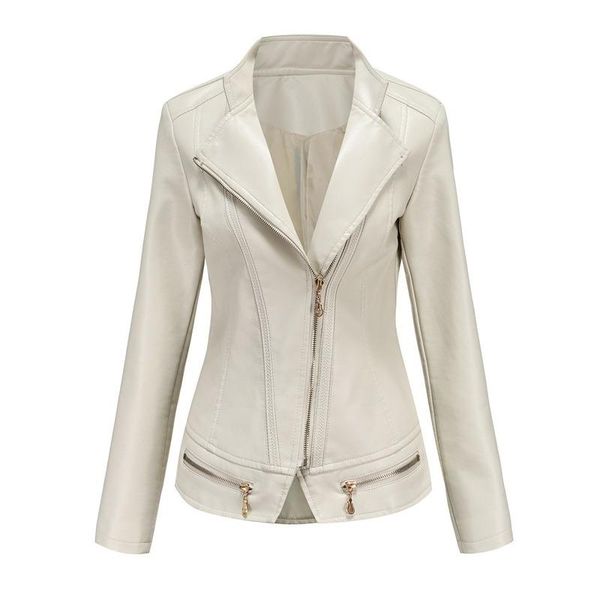 autumn women leather jacket casual stand collar slim solid color pu zipper short women's & faux, Black
autumn women leather jacket casual stand collar slim solid color pu zipper short women's & faux, Black
