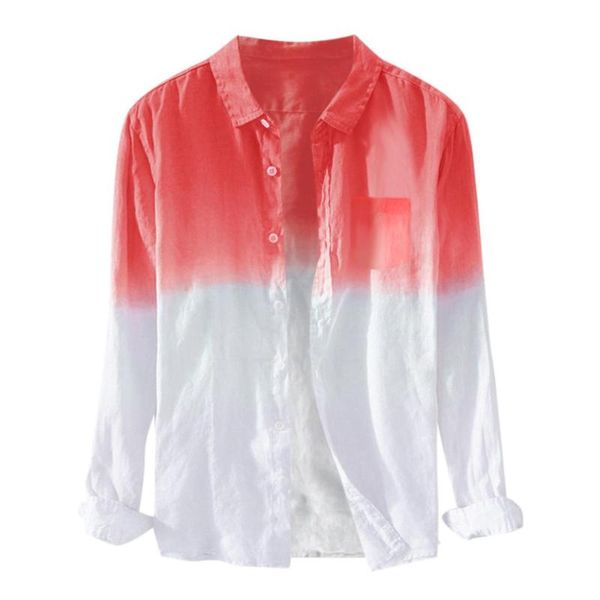 men's casual shirts summer fashion long sleeve turn-down collar hanging dyed gradient cool thin breathable cotton linen blouses, White;black
men's casual shirts summer fashion long sleeve turn-down collar hanging dyed gradient cool thin breathable cotton linen blouses, White;black