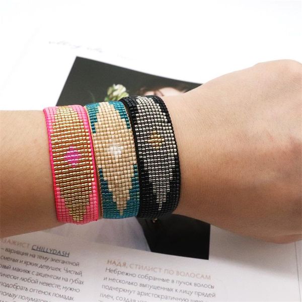 beaded, strands zhongvi miyuki beads bracelet gift fashion women lovers' jewelry handmade woven jewellery wide pulseras, Black
beaded, strands zhongvi miyuki beads bracelet gift fashion women lovers' jewelry handmade woven jewellery wide pulseras, Black