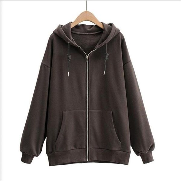 women's hoodies & sweatshirts autumn winter women solid long sleeve zipper hooded sweatshirt languid lazy wind vintage casual loose thi, Black
women's hoodies & sweatshirts autumn winter women solid long sleeve zipper hooded sweatshirt languid lazy wind vintage casual loose thi, Black
