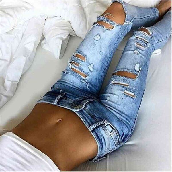 big size elastic torn women jeans pencil push up spring summer skinny hole pants slim harajuku lady streetwear, Blue
big size elastic torn women jeans pencil push up spring summer skinny hole pants slim harajuku lady streetwear, Blue
