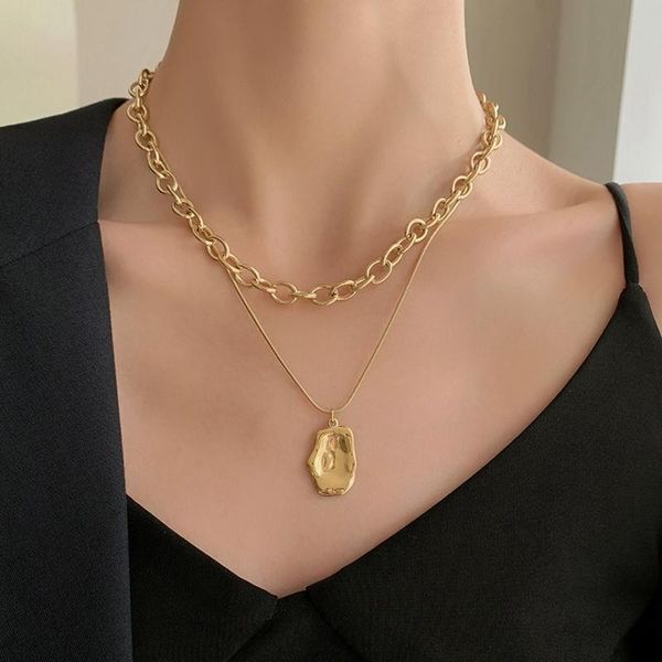 punk gold coin pendant necklace for women vintage multilayered chunky thick chain choker necklaces gothtic jewelry chains, Silver
punk gold coin pendant necklace for women vintage multilayered chunky thick chain choker necklaces gothtic jewelry chains, Silver