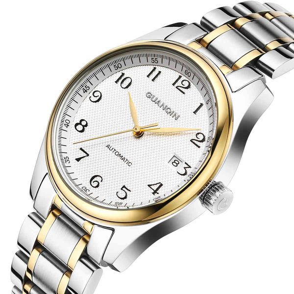watch guanqin fashion designer original men watch simple waterproof trend mechanical wristwatch steel band zegarki meskie, Slivery;brown
watch guanqin fashion designer original men watch simple waterproof trend mechanical wristwatch steel band zegarki meskie, Slivery;brown