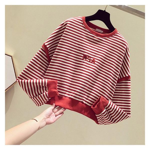 women's hoodies & sweatshirts 2021 autumn and winter red striped o-neck sweatshirt women korean loose hoodie modis, Black
women's hoodies & sweatshirts 2021 autumn and winter red striped o-neck sweatshirt women korean loose hoodie modis, Black