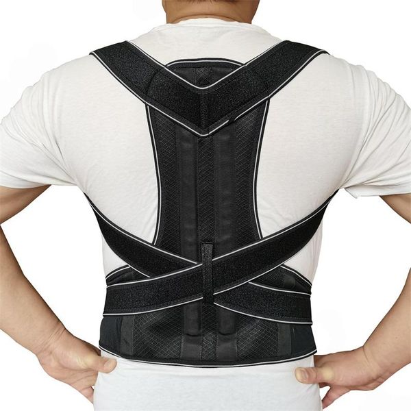 adjustable double pull shoulder back support posture corrector brace belt clavicle spine waist lumbar orthopedic trainer muscle, Black;blue
adjustable double pull shoulder back support posture corrector brace belt clavicle spine waist lumbar orthopedic trainer muscle, Black;blue