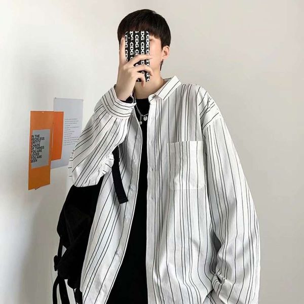 men's casual shirts shirtsummer thin men's long sleeve art small fresh stripe loose korean chic shirt fashion icgy, White;black
men's casual shirts shirtsummer thin men's long sleeve art small fresh stripe loose korean chic shirt fashion icgy, White;black